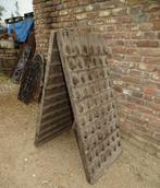 oud eikenhouten flessenrek pupitre champgnerek, Ophalen