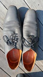 Van Lier Herenschoenen Leer Grijs Maat 44,5, Overige kleuren, Van Lier, Ophalen of Verzenden, Gedragen