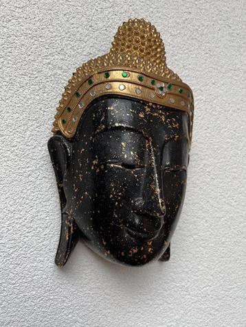 Boeddha Thailand Thaise buddha met strass hout handwerk beschikbaar voor biedingen