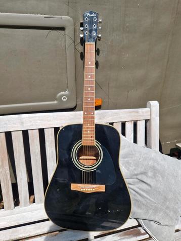Fender akoestische gitaar zwart beschikbaar voor biedingen