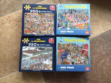 Vier Puzzels 2x 950 stuks en 2x 1000 stuks beschikbaar voor biedingen