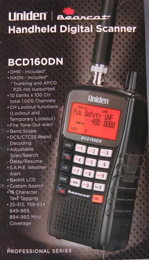 Uniden Bearcat UBC160DN als nieuw in doos + Butel software, Telecommunicatie, Scanners, Zo goed als nieuw, 500 kanalen of meer