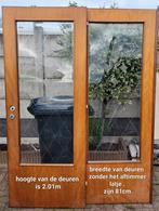 vintage binnendeuren met bewerkt glaswerk samen 100€, Glas, 80 tot 100 cm, Gebruikt, Ophalen
