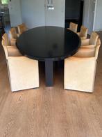 8 Cassina eetkamer stoelen, Huis en Inrichting, Stoelen, Ophalen, Gebruikt, Bruin, Leer