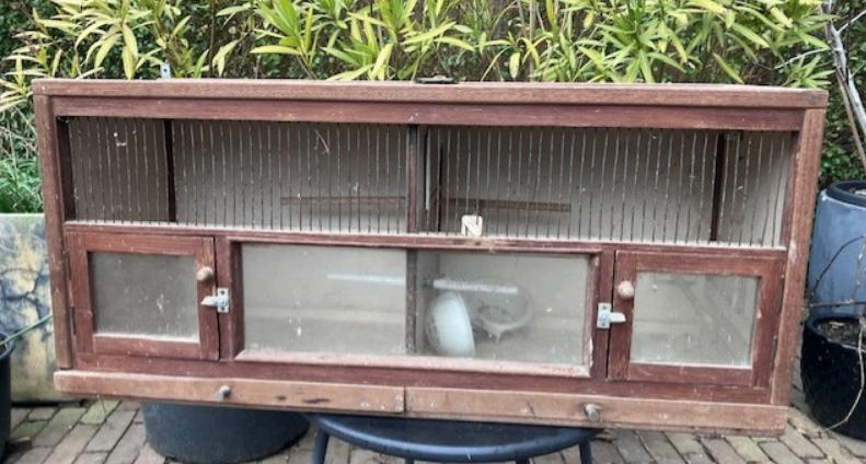 Dubbele broedkooi, Dieren en Toebehoren, Vogels | Hokken en Kooien, Ophalen, Gebruikt, Hout, Broedkooi of Kweekkooi