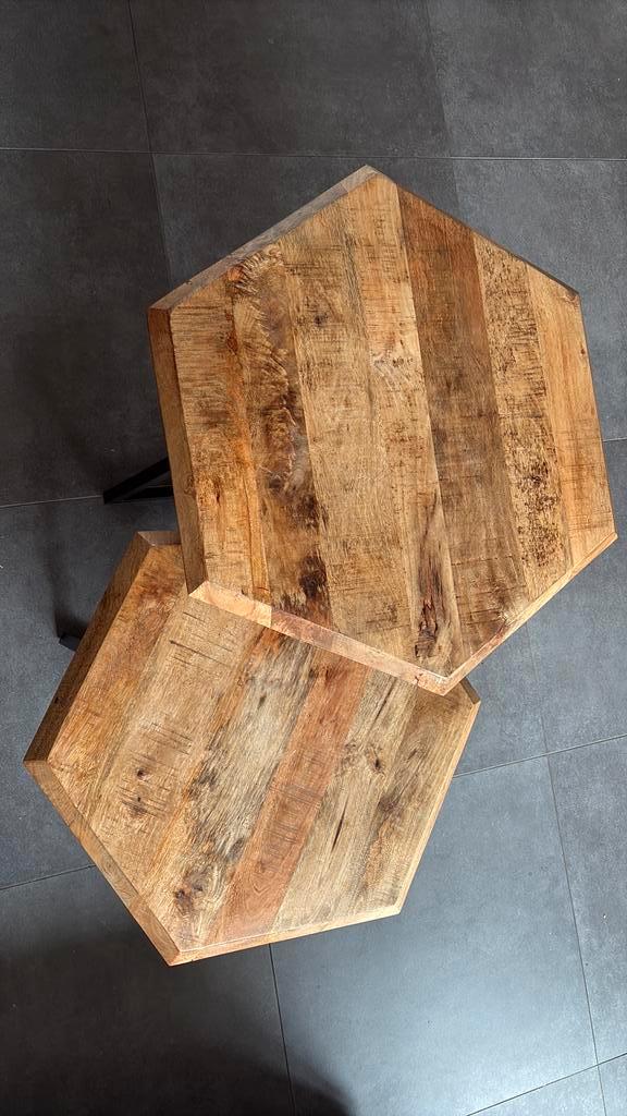 Salontafel, Huis en Inrichting, Tafels | Salontafels, Gebruikt, Minder dan 50 cm, 50 tot 100 cm, Overige vormen, Metaal, Ophalen