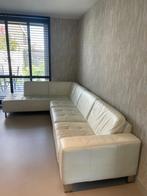 Montel LEDEREN crèmekleurige zithoek + tweezitter, Ophalen, Gebruikt, Leer, Strak modern