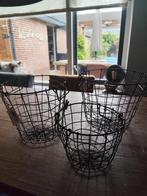 3 leuke ijzeren manden, nieuw., Huis en Inrichting, Woonaccessoires | Schalen en Manden, Ophalen of Verzenden, Nieuw, Rond, Overige materialen