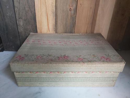 Leuke oude franse stoffen doos met mooi patroon (paris), Antiek en Kunst, Curiosa en Brocante, Verzenden