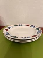 Royal Boch Boerenbont Ontbijtborden (3 stuks), Gebruikt, Ophalen of Verzenden, Bord(en), Aardewerk
