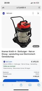 Kremer kr60L stofzuiger nat en droog!, Doe-het-zelf en Verbouw, Reinigingsmachines, Ophalen of Verzenden, Zo goed als nieuw, Waterstofzuiger