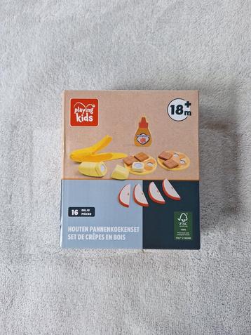 Houten pannenkoeken set nieuw tbv goed doel  beschikbaar voor biedingen