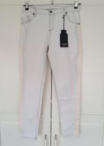 Maryley nieuwe grijs witte striping jeans broek L/46 (= M), Wit, Nieuw, Ophalen of Verzenden, W30 - W32 (confectie 38/40)