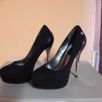 pumps zilver hak, Schoenen met lage hakken, Verzenden, Zwart, Zo goed als nieuw