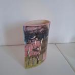 Carin Staal - veelkleurige container / vaas, Ophalen, Overige kleuren, Aardewerk of Porselein, Zo goed als nieuw