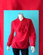Vintage originele jaren 70 blouse rood maat 38, Maat 38/40 (M), Verzenden, Vintage, Gedragen