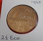 Penning - Nederland 2½ ecu 1993 Verdrag van Maastricht, Postzegels en Munten, Nederland, Overige materialen, Ophalen of Verzenden