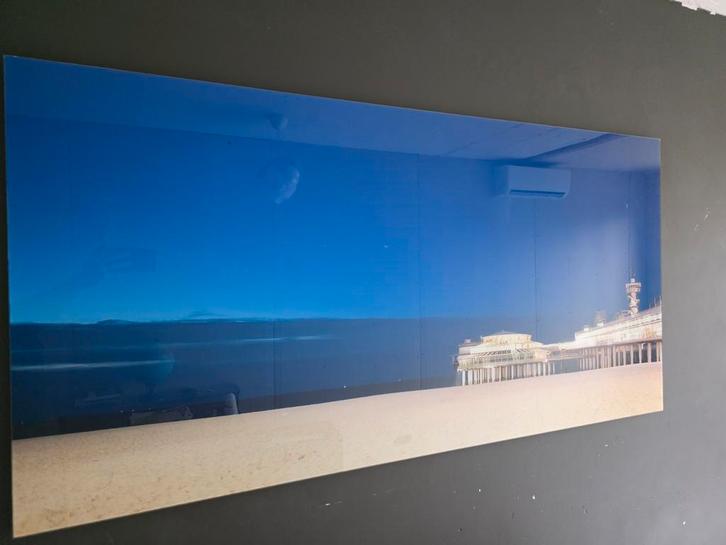 Pier van Scheveningen op glas incl onzichtbare bevestiging, Huis en Inrichting, Woonaccessoires | Schilderijen, Tekeningen en Foto's