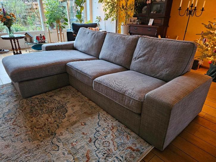 Licht grijze hoekbank 3-zits IKEA Kivik, Huis en Inrichting, Banken | Bankstellen, Gebruikt, Hoekbank, Driepersoons, 250 tot 300 cm