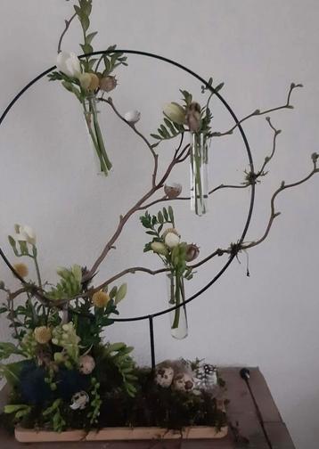 Nieuwe glas buisjes voor bloemstuk decoratie 6 stuks haakjes beschikbaar voor biedingen