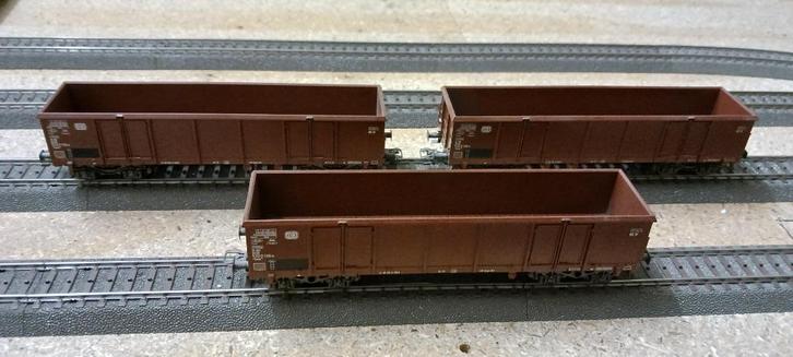 Märklin 4690: 3 Open goederenwagons DB, Hobby en Vrije tijd, Modeltreinen | H0, Gebruikt, Wagon, Wisselstroom, Märklin, Ophalen of Verzenden
