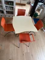 Artifort Zeno stoelen 4 x en mooie originele tafel, Ophalen, Gebruikt, Modern Design, 4 tot 6 stoelen