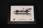 Print in lijst Porsche 936 #20 winnaar 24h Le Mans 1976, Minder dan 50 cm, Nieuw, Ophalen of Verzenden, Print