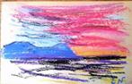 E.N 2 pastels Sudseereise 14 x20 cm initi E.N, Verzenden