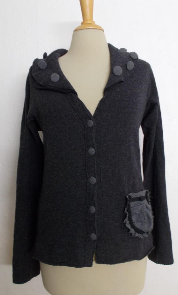 Donkergrijs 80% lams wol vestje van Marijke Mulder! M, Kleding | Dames, Truien en Vesten, Zo goed als nieuw, Maat 38/40 (M), Grijs