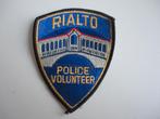 stoffen embleem Police volunteer Rialto, Verzamelen, Ophalen of Verzenden, Overige soorten, Nederland, Embleem of Badge