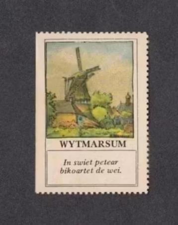 Verzamelplaatje Sluitzegel Witmarsum Wytmarsum Friesland. beschikbaar voor biedingen