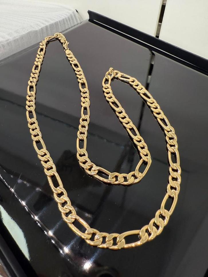 Prachtige 14 karaats gouden figaro ketting, Sieraden, Tassen en Uiterlijk, Kettingen, Nieuw, Goud, Ophalen of Verzenden
