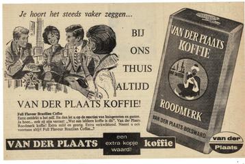 3x VAN DER PLAATS Koffie Thee Bolsward adv. 1943-1948-1966 beschikbaar voor biedingen