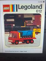Vintage Lego Legoland 612 Kiepwagen, Ophalen of Verzenden, Gebruikt, Complete set, Lego