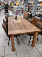 Prachtige grote houten, Teak tafel, 220x100cm, Zo goed als nieuw, Ophalen