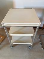 Roltafel wit metaal, Huis en Inrichting, Keuken | Keukenelementen, Ophalen, Gebruikt, Wit, Minder dan 100 cm