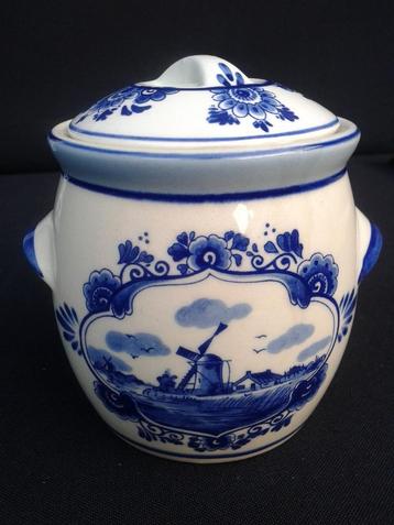 Oud MOSTERD-POTJE ~ MARNE'S Mustard ~ Delfts Blauw Keramiek beschikbaar voor biedingen