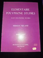 Elementaire Polyphone Studie, Herman Nieland, piano, Muziek en Instrumenten, Klassiek, Ophalen of Verzenden, Zo goed als nieuw