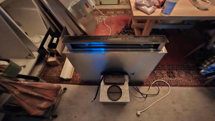 Baumatic Downdraft afzuiging BED910BGL., Witgoed en Apparatuur, Afzuigkappen, Gebruikt, Inbouw, Vlakschermkap, 400 tot 600 m³ per uur