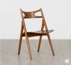 Set van 4 Hans Wegner CH29 Sawbuck Chairs en tafel Carl Hans, Ophalen, Gebruikt, Bruin, Scandinavisch