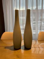 Set van 2 decoratieve vazen, Ophalen, Minder dan 50 cm, Groen, Glas