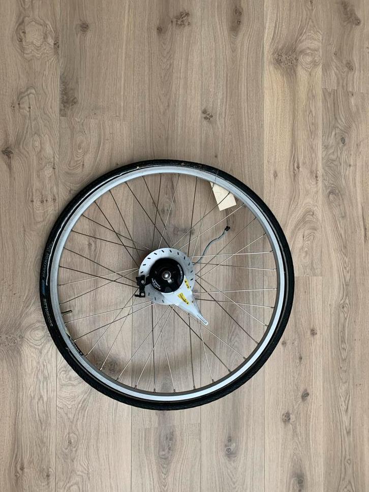 Gazelle Innergy Orange Voorwielmotor 28 inch - 9 pins, Fietsen en Brommers, Fietsonderdelen, Gebruikt, Algemeen, Wiel, Ophalen of Verzenden