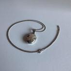 Mooie zilveren hanger met ovalen fotolocket, Sieraden, Tassen en Uiterlijk, Kettingen, Met hanger, Ophalen of Verzenden, Zo goed als nieuw