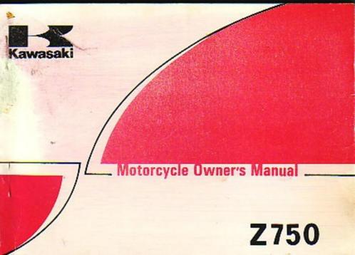 Kawasaki Z750 manual instructieboek (5331z), Motoren, Handleidingen en Instructieboekjes, Kawasaki, Verzenden