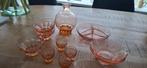 Setje vintage Luminarc roze glazen, Ophalen of Verzenden