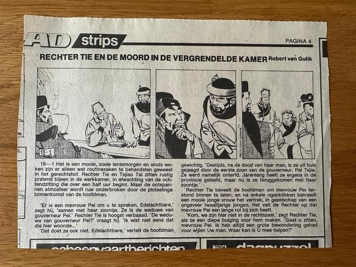 Rechter Tie krantenstrip nr. 18 – Algemeen Dagblad (1983), Verzamelen, Stripfiguren, Ophalen