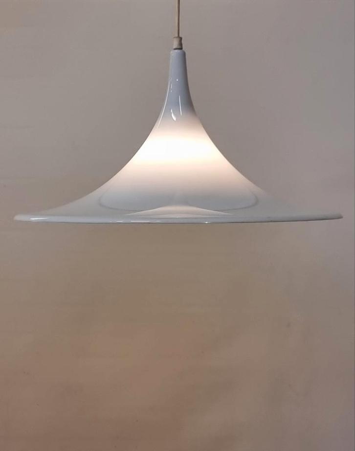 Vintage heksenhoedlamp jaren 70 80 kunststof, Huis en Inrichting, Lampen | Hanglampen, Zo goed als nieuw, Minder dan 50 cm, Kunststof