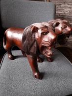 set leeuwen teakhout vintage nu 30 euro, Ophalen of Verzenden