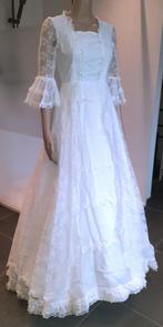 bruidsjurk prinsessenjurk vintage victoriaans met kant XS-S, Verzenden, Nieuw, Wit, Trouwjurk