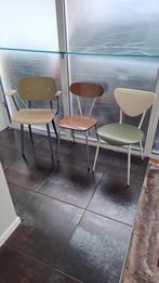 Drie retro vintage stoelen, Ophalen, Overige materialen, Overige kleuren, Drie